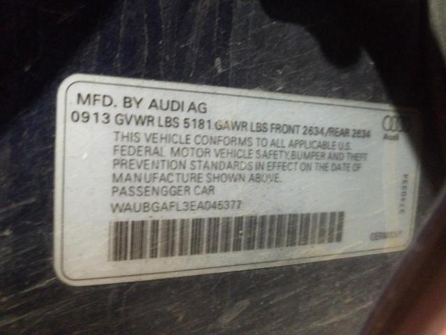 Photo 10 from auction – 2014 AUDI S4 PREMIUM with VIN WAUBGAFL3EA045377