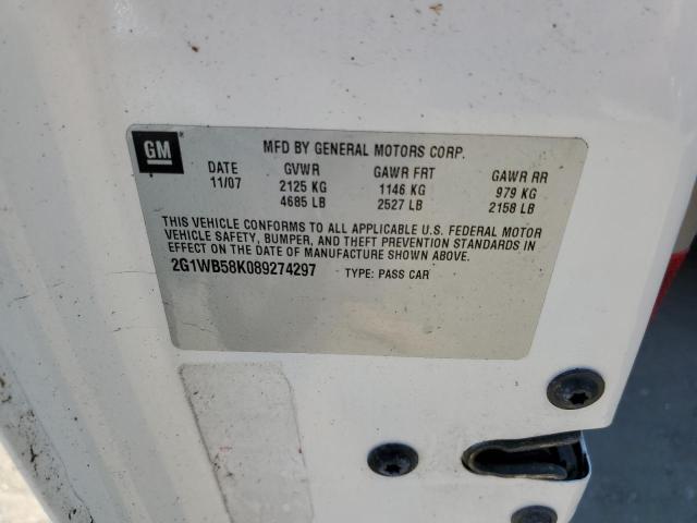 Photo 10 from auction – 2008 CHEVROLET IMPALA LS with VIN 2G1WB58K089274297