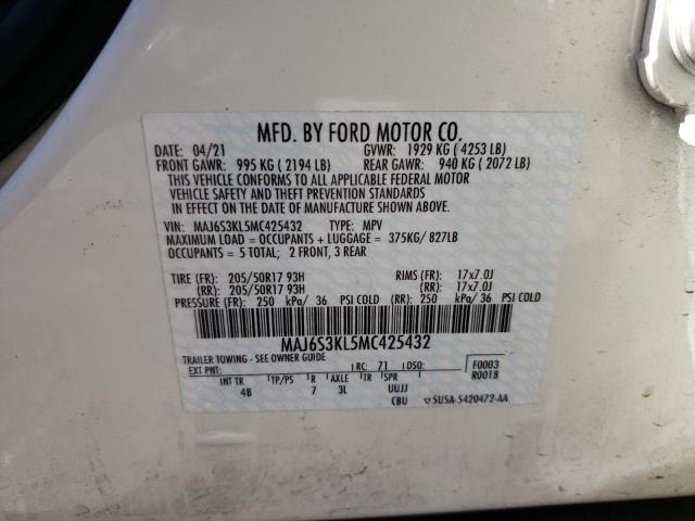 Photo 10 from auction – 2021 FORD ECOSPORT T with VIN MAJ6S3KL5MC425432