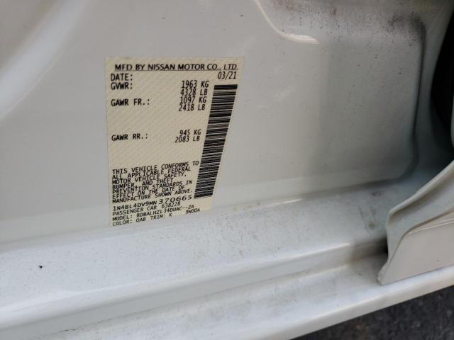Photo 10 from auction – 2021 NISSAN ALTIMA SV with VIN 1N4BL4DV9MN370665