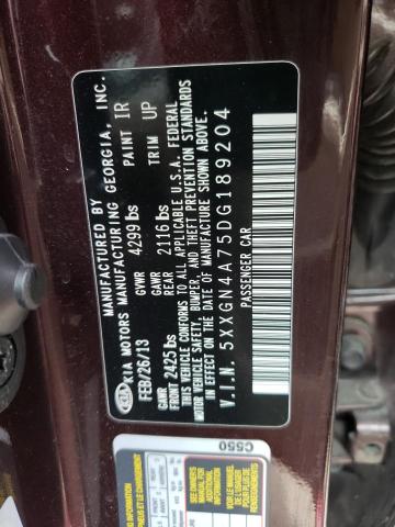 Photo 10 from auction – 2013 KIA OPTIMA EX with VIN 5XXGN4A75DG189204