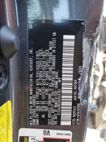 Photo 10 from auction – 2011 TOYOTA VENZA with VIN 4T3ZA3BB3BU049163