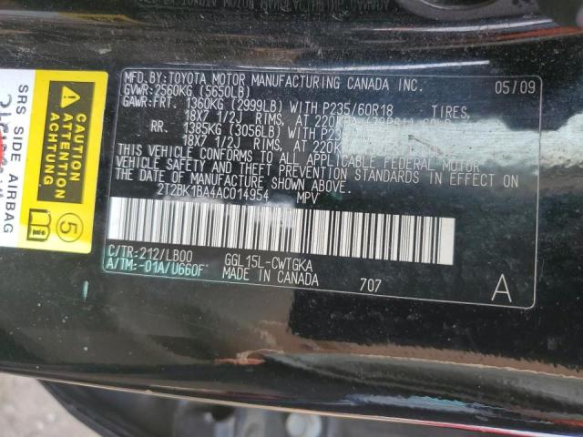 Photo 10 from auction – 2010 LEXUS RX 350 with VIN 2T2BK1BA4AC014954