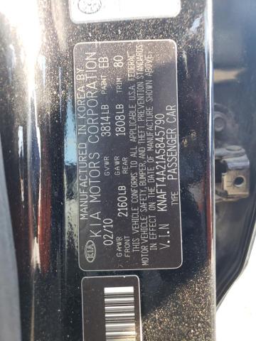 Photo 10 from auction – 2010 KIA FORTE LX with VIN KNAFT4A21A5845790