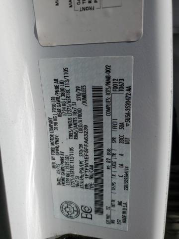 Photo 10 from auction – 2015 FORD F150 SUPER with VIN 1FTFW1EF5FFA63239