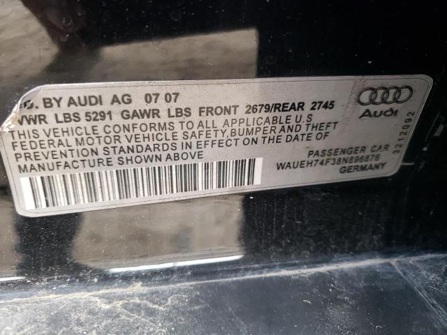 Photo 10 from auction – 2008 AUDI A6 3.2 QUA with VIN WAUDH74F88N033471