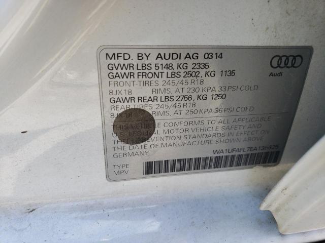 Photo 10 from auction – 2014 AUDI A4 ALLROAD with VIN WA1UFAFL7EA135625