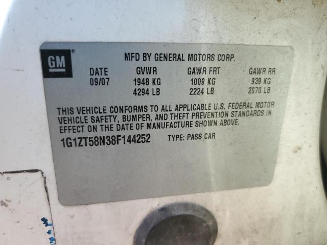 Photo 10 from auction – 2008 CHEVROLET MALIBU LT with VIN 1G1ZT58N38F144252