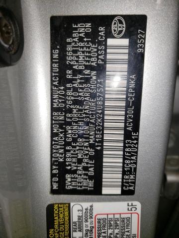 Photo 10 from auction – 2004 TOYOTA CAMRY LE with VIN 4T1BE32K24U857571
