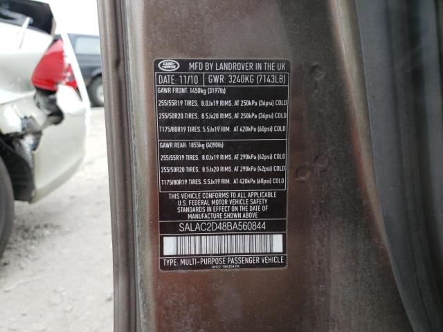 Photo 10 from auction – 2011 LAND ROVER LR4 with VIN SALAC2D48BA560844
