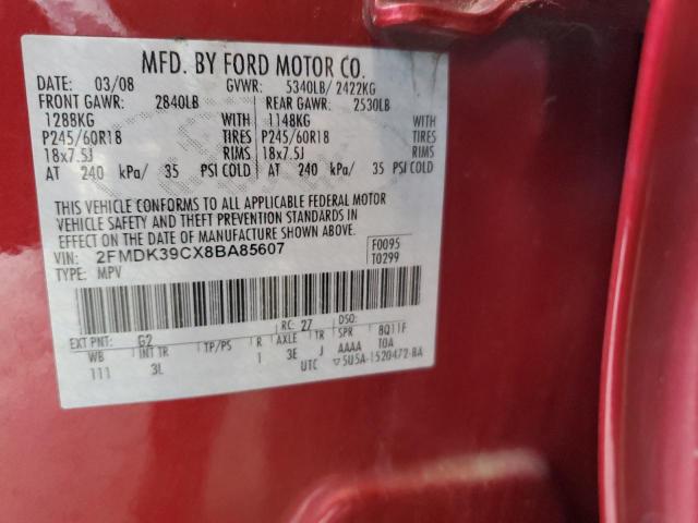 Photo 10 from auction – 2008 FORD EDGE LIMIT with VIN 2FMDK39CX8BA85607