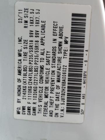 Photo 10 from auction – 2011 ACURA RDX with VIN 5J8TB2H26BA006022