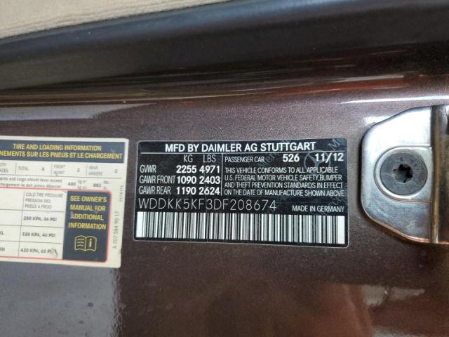Photo 10 from auction – 2013 MERCEDES-BENZ E 350 with VIN WDDKK5KF3DF208674