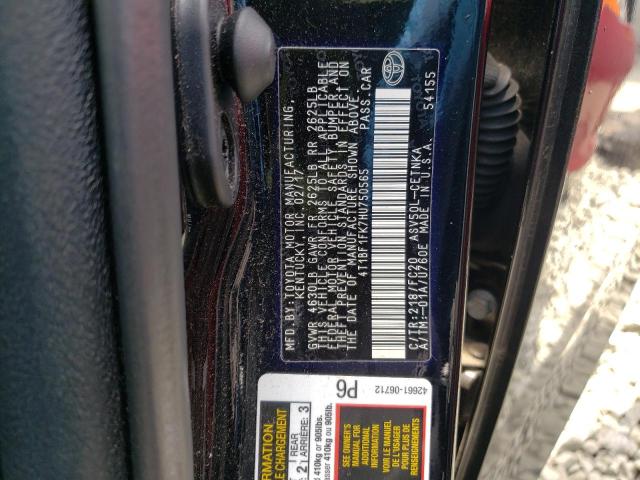 Photo 10 from auction – 2017 TOYOTA CAMRY LE with VIN 4T1BF1FK7HU750565