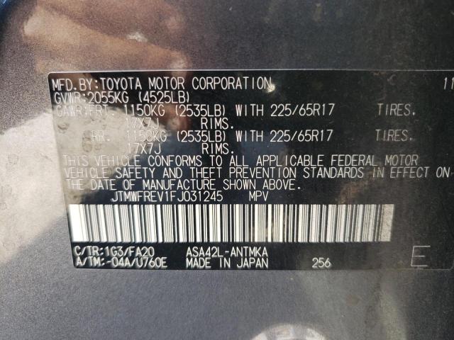 Photo 10 from auction – 2015 TOYOTA RAV4 XLE with VIN JTMWFREV1FJ031245