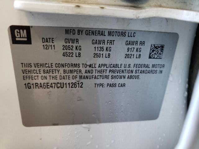 Photo 10 from auction – 2012 CHEVROLET VOLT with VIN 1G1RA6E47CU112612