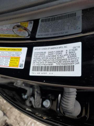 Photo 10 from auction – 2018 HONDA ACCORD with VIN 1HGCV1F44JA168381