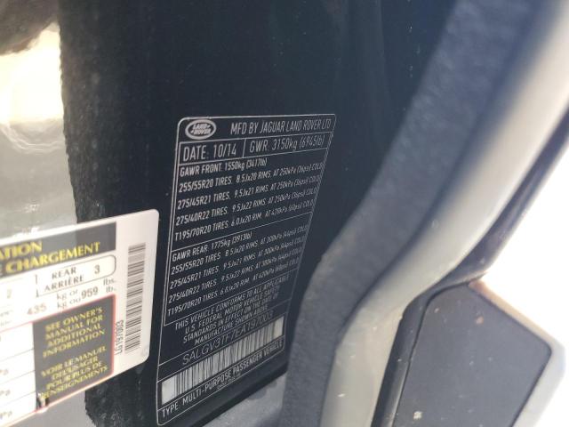 Photo 10 from auction – 2014 LAND ROVER RANGE ROVE with VIN SALGV3TF7EA197003