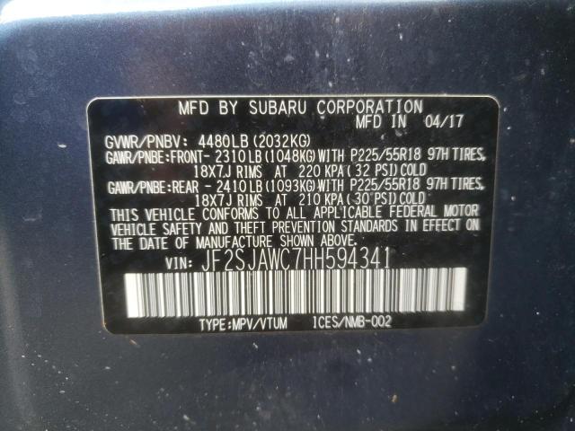 Photo 10 from auction – 2017 SUBARU FORESTER 2 with VIN JF2SJAWC7HH594341