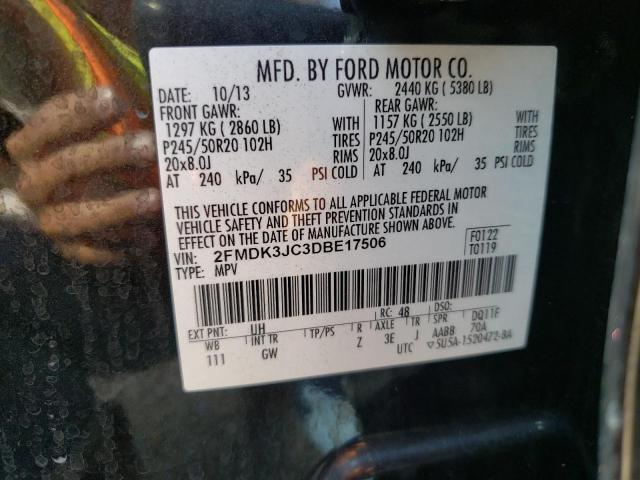 Photo 10 from auction – 2013 FORD EDGE SEL with VIN 2FMDK3JC3DBE17506