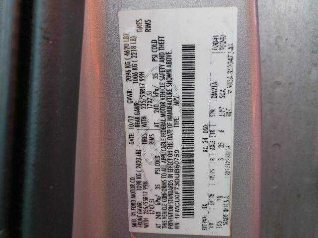 Photo 10 from auction – 2013 FORD ESCAPE S with VIN 1FMCU0F73DUB60759