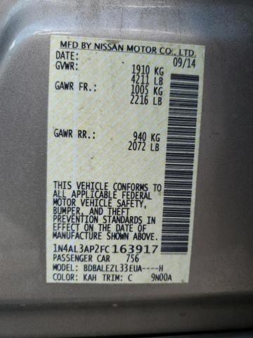 Photo 10 from auction – 2015 NISSAN ALTIMA 2.5 with VIN 1N4AL3AP2FC163917
