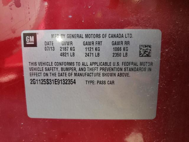 Photo 10 from auction – 2014 CHEVROLET IMPALA LT with VIN 2G1125S31E9132354
