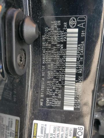 Photo 10 from auction – 2005 TOYOTA COROLLA CE with VIN 2T1BR32E45C456850