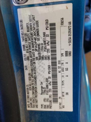 Photo 10 from auction – 2012 FORD FIESTA SE with VIN 3FADP4EJ0CM187267