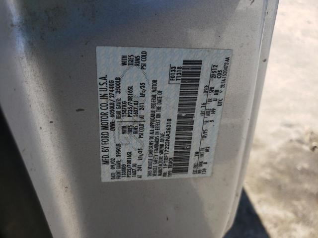 Photo 10 from auction – 2003 FORD F150 with VIN 1FTRF17223NA26318