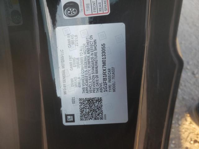 Photo 10 from auction – 2021 CHEVROLET CAMARO LS with VIN 1G1FB1RX7M0133055