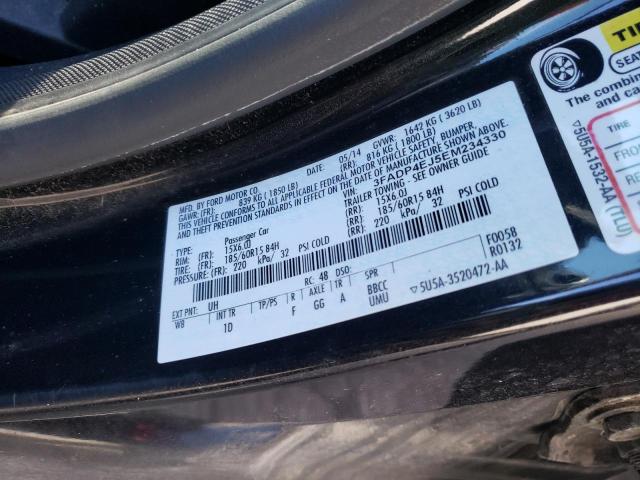 Photo 10 from auction – 2014 FORD FIESTA SE with VIN 3FADP4EJ5EM234330