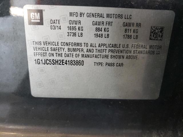 Photo 10 from auction – 2014 CHEVROLET SONIC LT with VIN 1G1JC5SH2E4183860