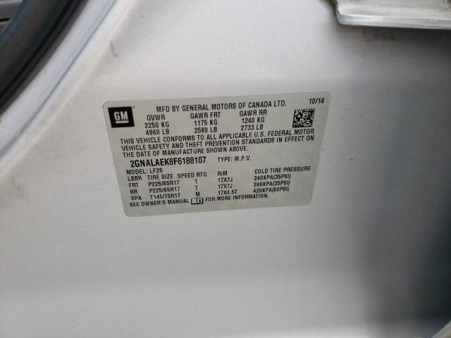 Photo 10 from auction – 2015 CHEVROLET EQUINOX LS with VIN 2GNALAEK8F6188107