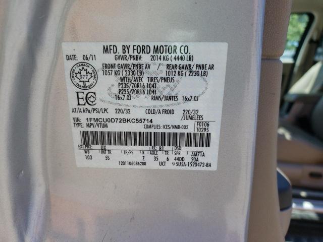 Photo 10 from auction – 2011 FORD ESCAPE XLT with VIN 1FMCU0D72BKC55714