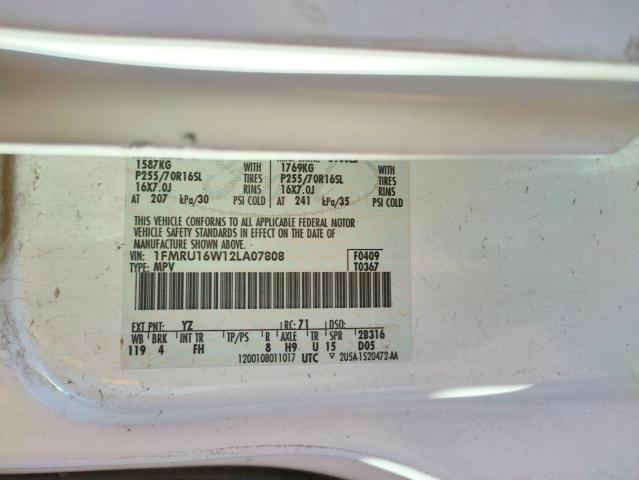 Photo 10 from auction – 2002 FORD EXPEDITION with VIN 1FMRU16W12LA07808