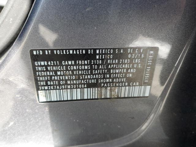 Photo 10 from auction – 2015 VOLKSWAGEN JETTA BASE with VIN 3VW2K7AJ9FM301064