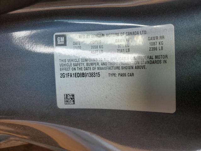Photo 10 from auction – 2011 CHEVROLET CAMARO LS with VIN 2G1FA1ED8B9138315