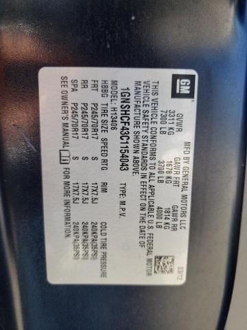 Photo 10 from auction – 2012 CHEVROLET EXPRESS G1 with VIN 1GNSHCF43C1154043