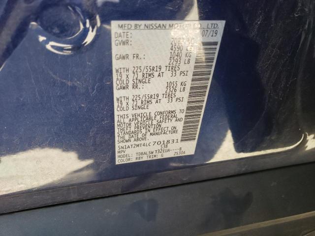 Photo 10 from auction – 2020 NISSAN ROGUE S with VIN 5N1AT2MT4LC701831