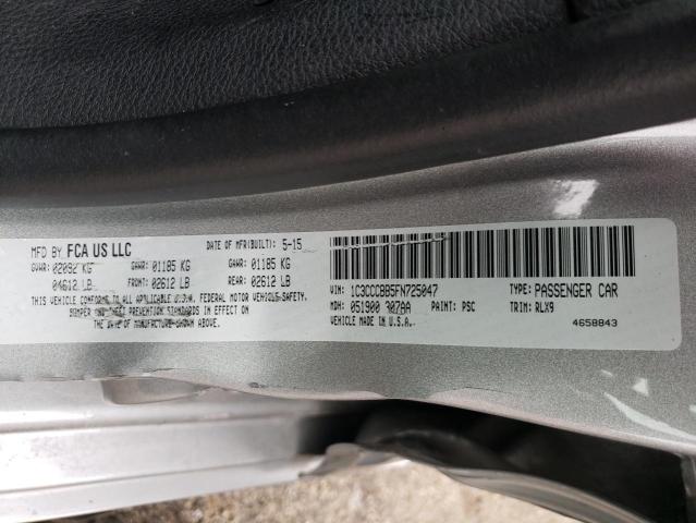 Photo 10 from auction – 2015 CHRYSLER 200 S with VIN 1C3CCCBB5FN725047