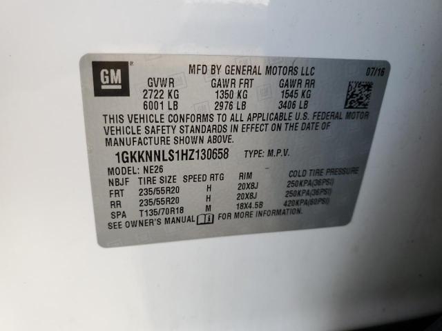 Photo 10 from auction – 2017 GMC ACADIA SLT with VIN 1GKKNNLS1HZ130658