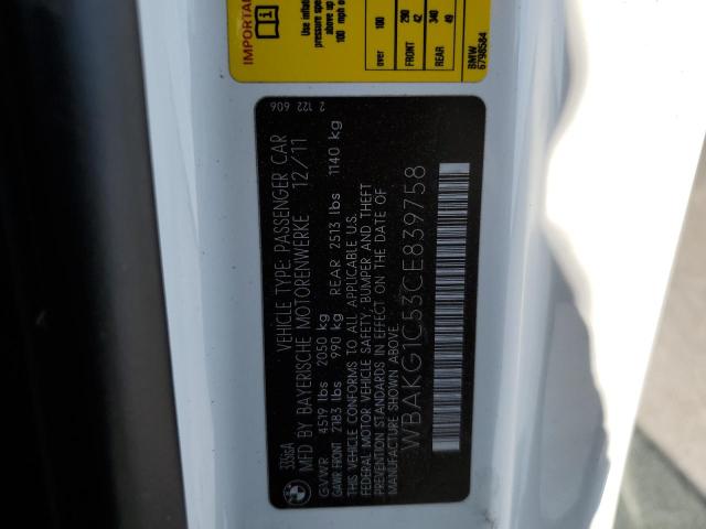 Photo 10 from auction – 2012 BMW 335 I SULE with VIN WBAKG1C53CE839758