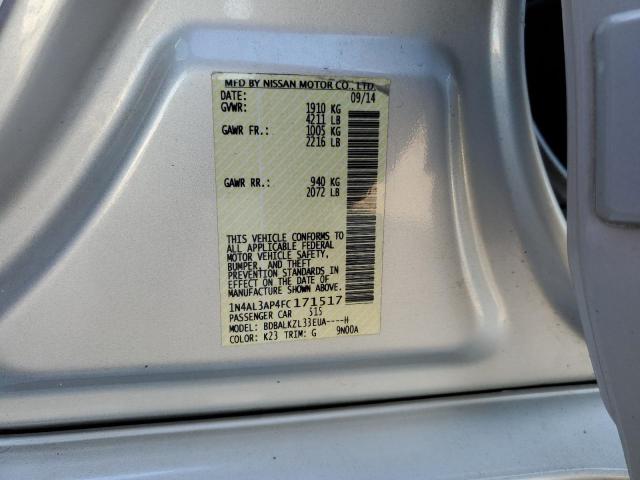 Photo 10 from auction – 2015 NISSAN ALTIMA 2.5 with VIN 1N4AL3AP4FC171517