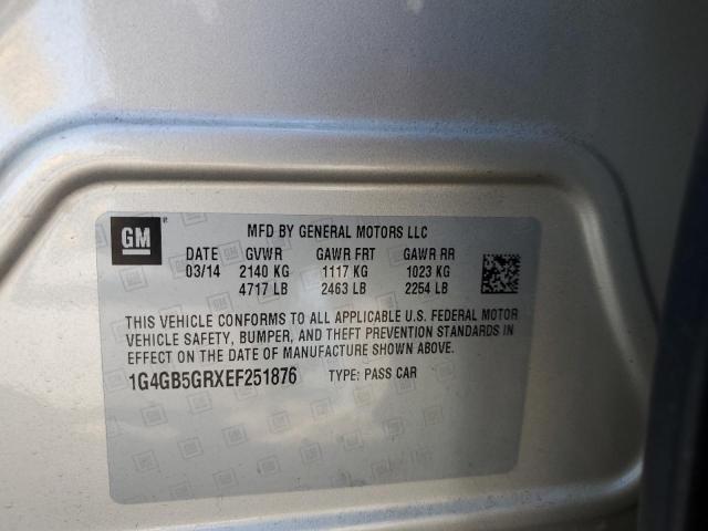 Foto 10 de la subasta – 2014 BUICK LACROSSE con VIN 1G4GB5GRXEF251876