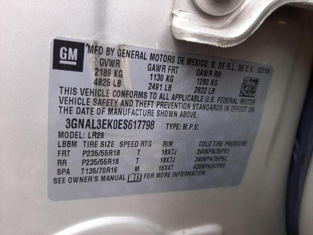 Photo 10 from auction – 2014 CHEVROLET CAPTIVA LT with VIN 3GNAL3EK0ES617798