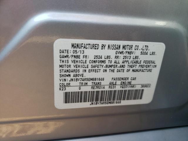 Photo 10 from auction – 2014 INFINITI Q50 BASE with VIN JN1BV7AR5EM681646