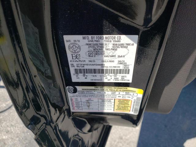 Photo 10 from auction – 2010 FORD F150 SUPER with VIN 1FTFW1EVXAFD44484