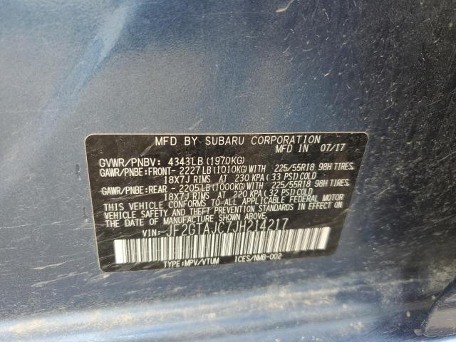 Photo 10 from auction – 2018 SUBARU CROSSTREK with VIN JF2GTAJC7JH214217