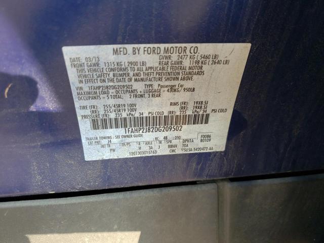 Photo 10 from auction – 2013 FORD TAURUS LIM with VIN 1FAHP2J82DG209502